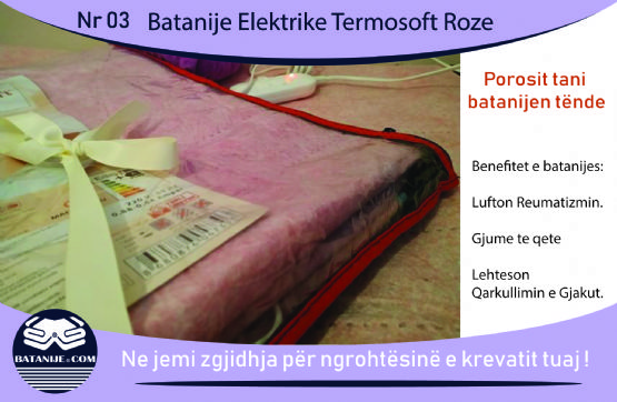 Batanije Elektrike Termosoft Roze 120 cm x 180 cm