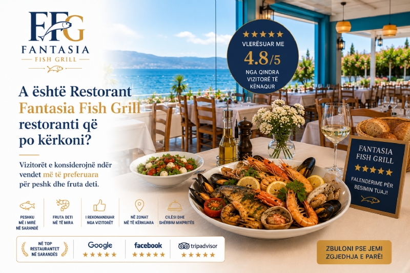 A është Restorant Fantasia Fish Grill restoranti që po kërkoni? Vizitorët e konsiderojnë ndër vendet më të preferuara për peshk dhe fruta deti.