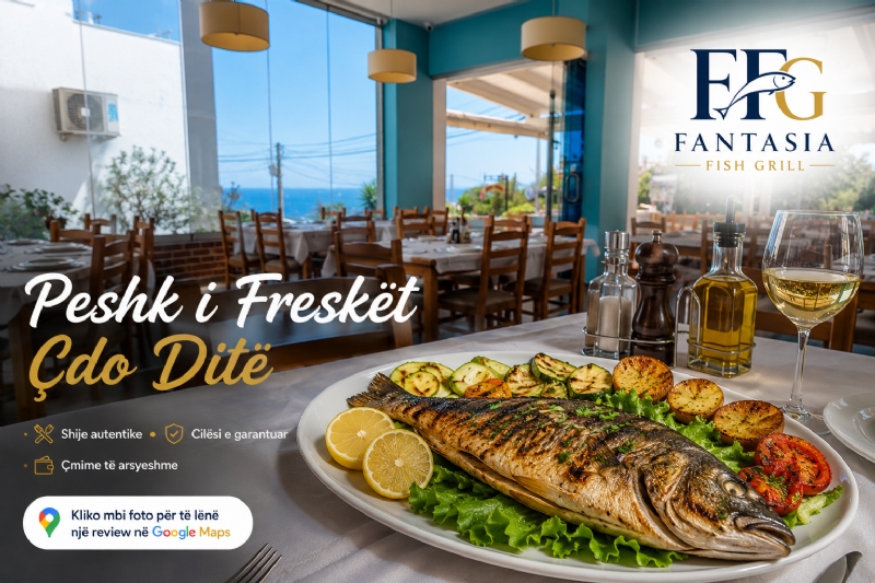 Sekreti që turistët zbulojnë në Sarandë? Restorant Fantasia Fish Grill ofron peshk të freskët çdo ditë dhe eksperiencë që ju bën të riktheheni përsëri.