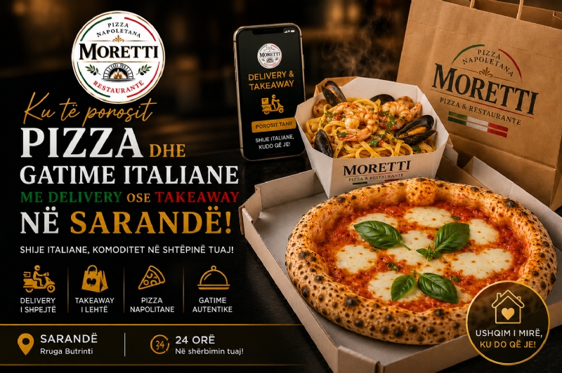 Ku të porosit Pizza dhe Gatime Italiane me Delivery ose Takeaway në Sarandë